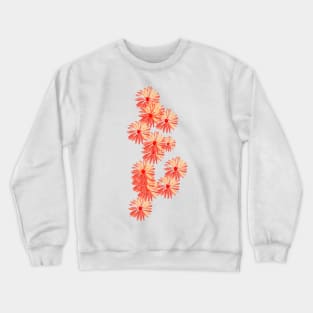 Flower daisy pattern cute red pink Crewneck Sweatshirt